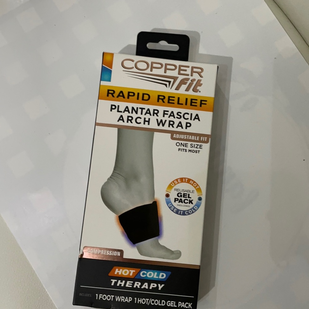 New copper fit rapid relief plantar fascia arch wrap
